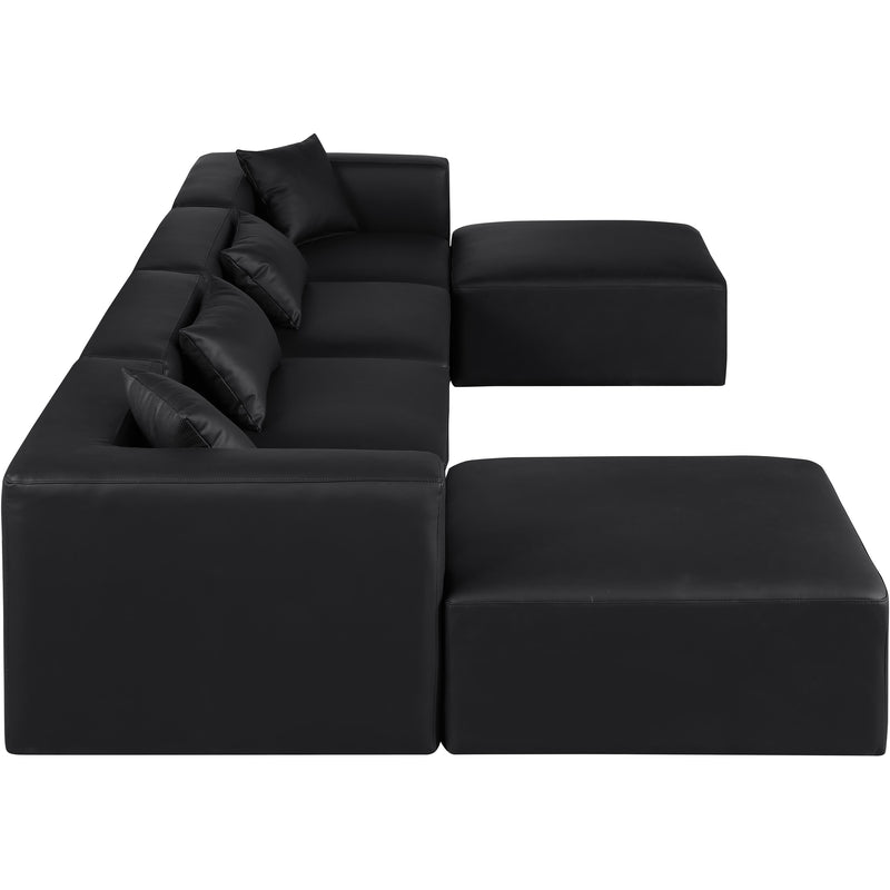 Diamond Modern Furniture Meridian Sectionals Stationary 668Black-Sec6B IMAGE 5