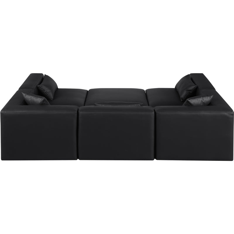 Diamond Modern Furniture Meridian Sectionals Stationary 668Black-Sec6C IMAGE 3