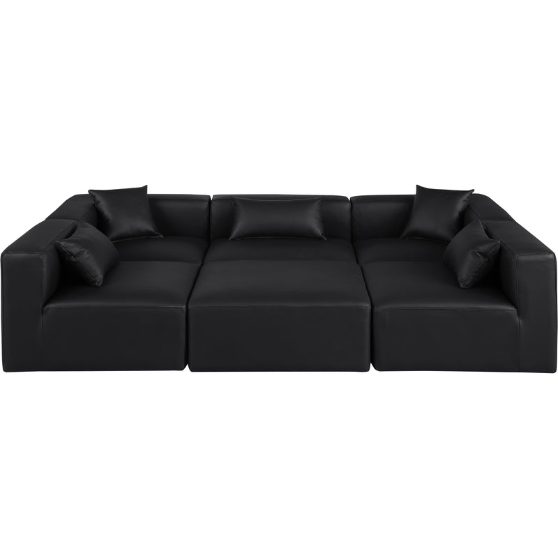 Diamond Modern Furniture Meridian Sectionals Stationary 668Black-Sec6C IMAGE 4
