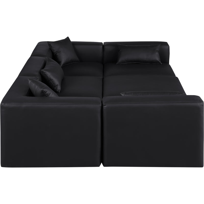 Diamond Modern Furniture Meridian Sectionals Stationary 668Black-Sec6C IMAGE 5