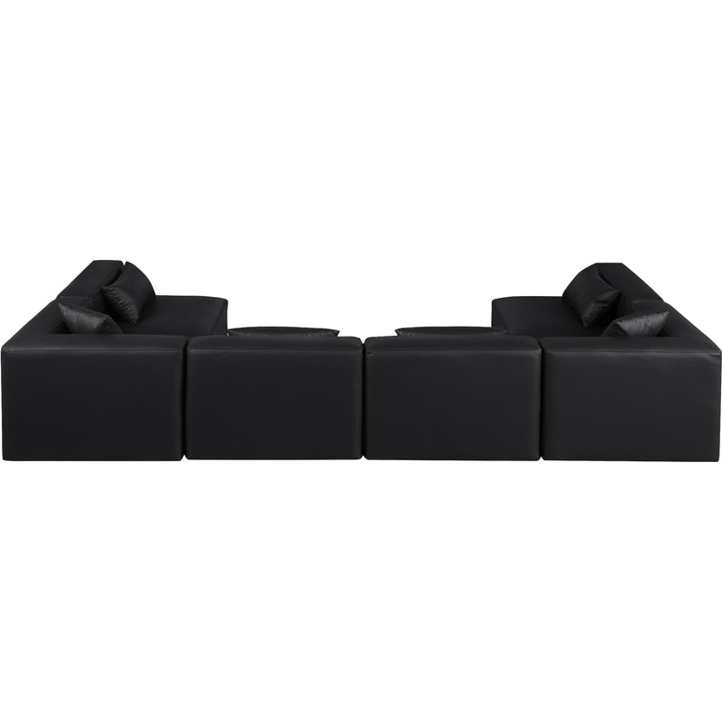 Diamond Modern Furniture Meridian Sectionals Stationary 668Black-Sec6D IMAGE 3