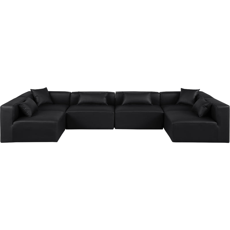 Diamond Modern Furniture Meridian Sectionals Stationary 668Black-Sec6D IMAGE 4