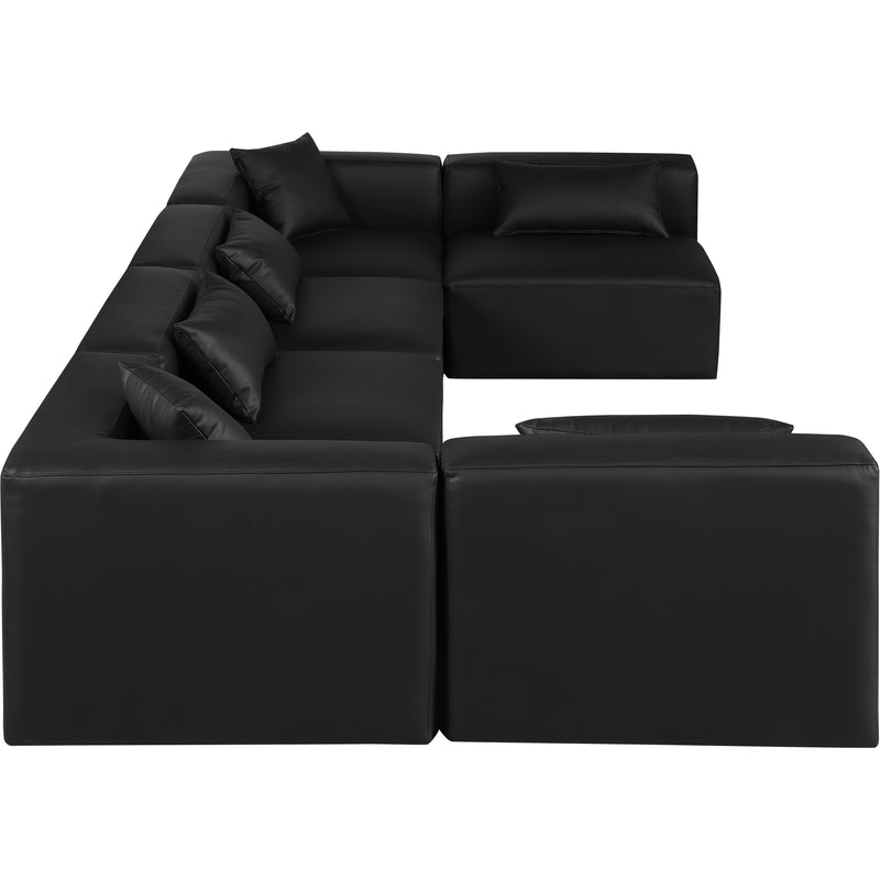 Diamond Modern Furniture Meridian Sectionals Stationary 668Black-Sec6D IMAGE 5