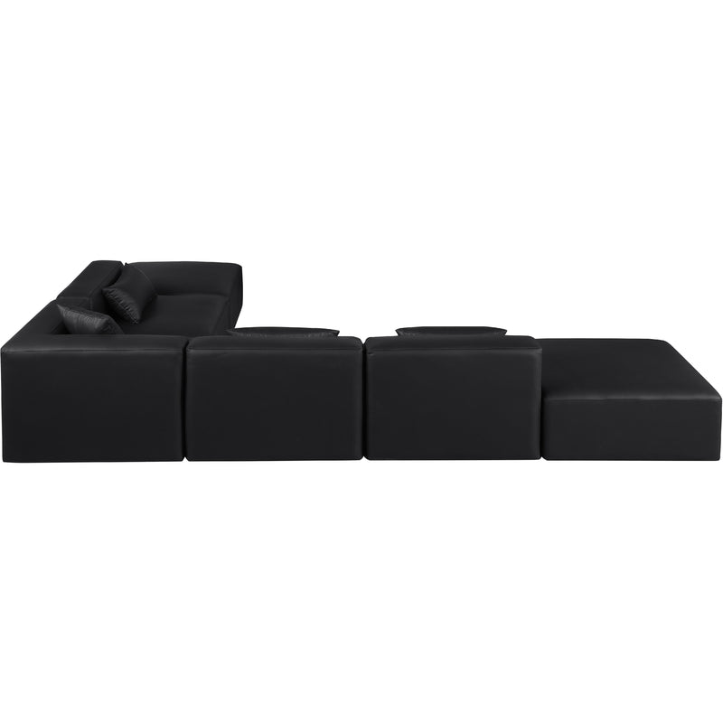 Diamond Modern Furniture Meridian Sectionals Stationary 668Black-Sec6E IMAGE 5