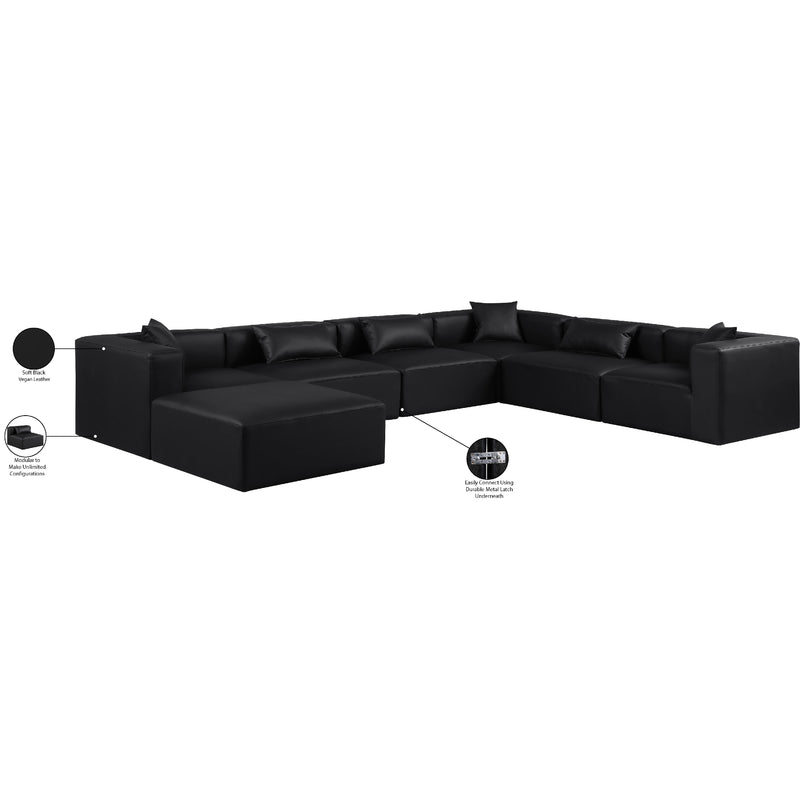 Diamond Modern Furniture Meridian Sectionals Stationary 668Black-Sec7A IMAGE 10