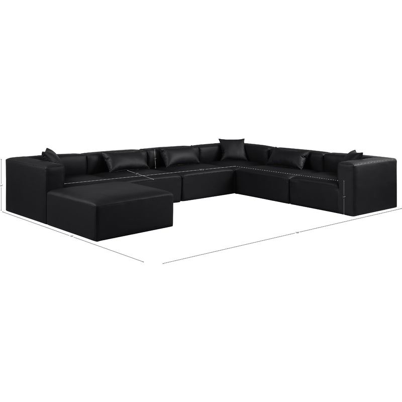 Diamond Modern Furniture Meridian Sectionals Stationary 668Black-Sec7A IMAGE 11