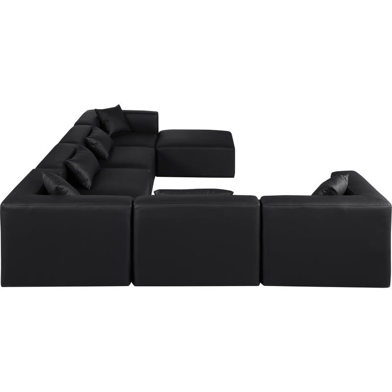 Diamond Modern Furniture Meridian Sectionals Stationary 668Black-Sec7A IMAGE 4