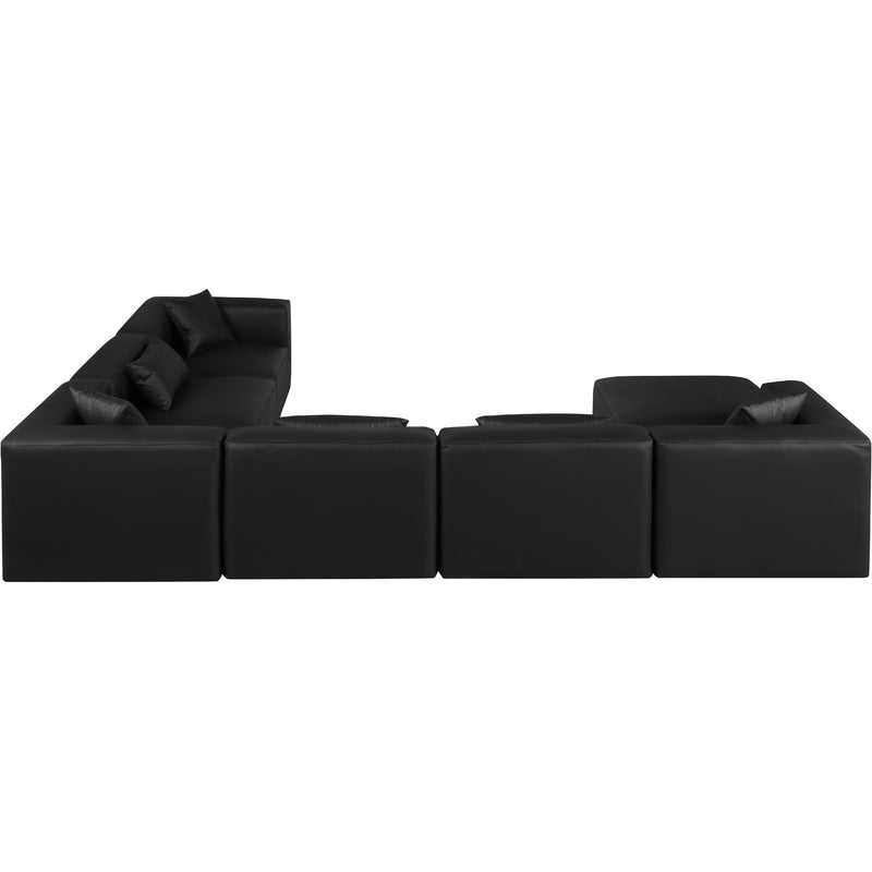Diamond Modern Furniture Meridian Sectionals Stationary 668Black-Sec7A IMAGE 5