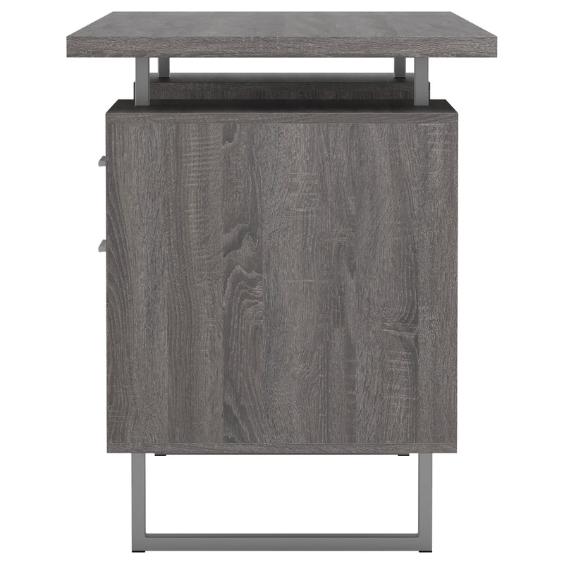 Lawtey 60-inch 2-drawer Computer Desk White High Gloss