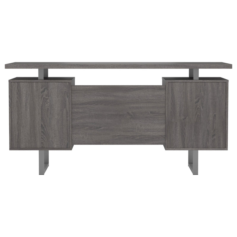Lawtey 60-inch 2-drawer Computer Desk White High Gloss