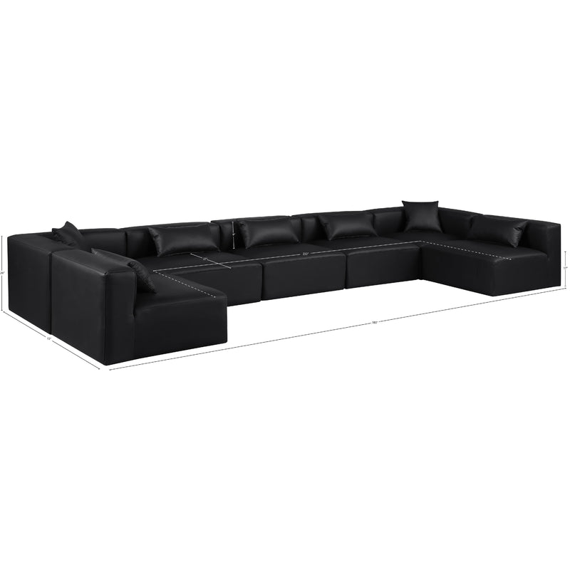 Diamond Modern Furniture Meridian Sectionals Stationary 668Black-Sec7B IMAGE 10