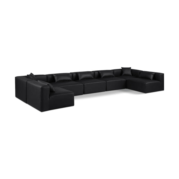 Diamond Modern Furniture Meridian Sectionals Stationary 668Black-Sec7B IMAGE 1