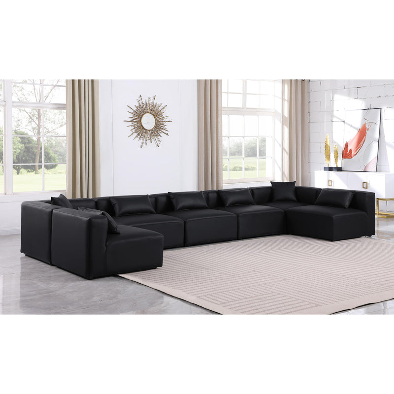 Diamond Modern Furniture Meridian Sectionals Stationary 668Black-Sec7B IMAGE 2