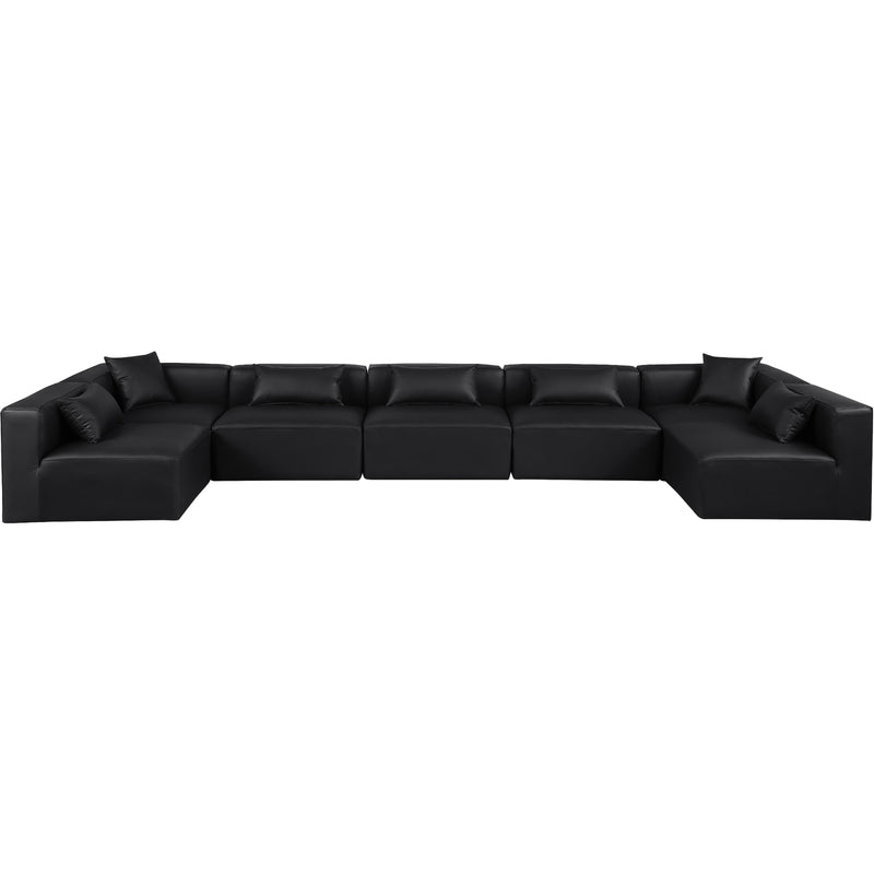 Diamond Modern Furniture Meridian Sectionals Stationary 668Black-Sec7B IMAGE 4