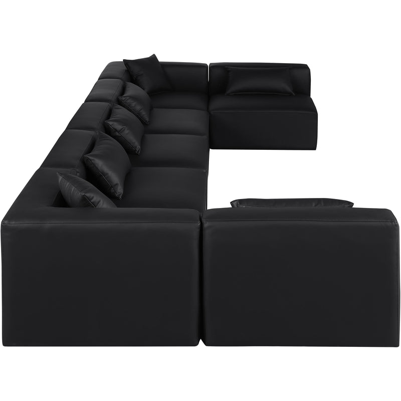 Diamond Modern Furniture Meridian Sectionals Stationary 668Black-Sec7B IMAGE 5