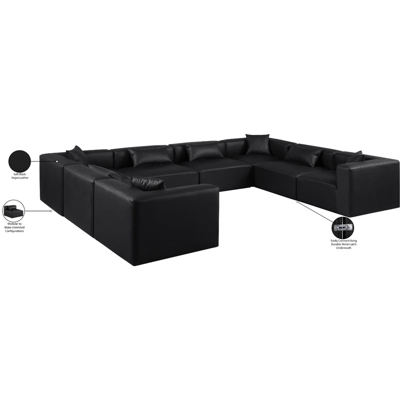 Diamond Modern Furniture Meridian Sectionals Stationary 668Black-Sec8A IMAGE 10