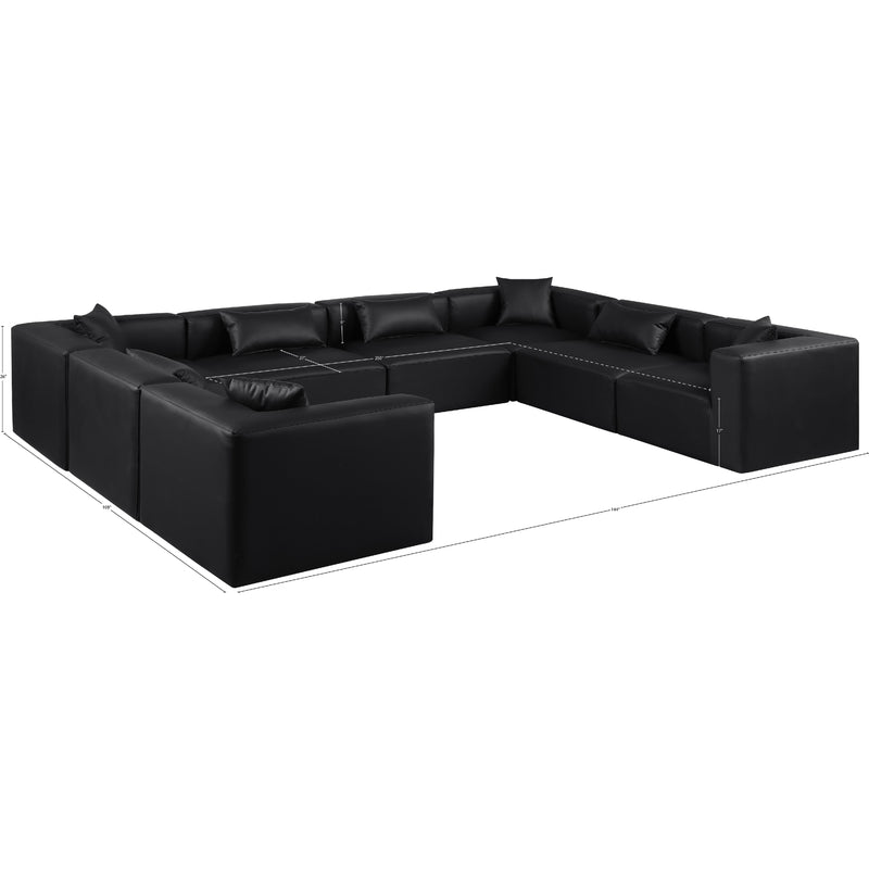 Diamond Modern Furniture Meridian Sectionals Stationary 668Black-Sec8A IMAGE 11