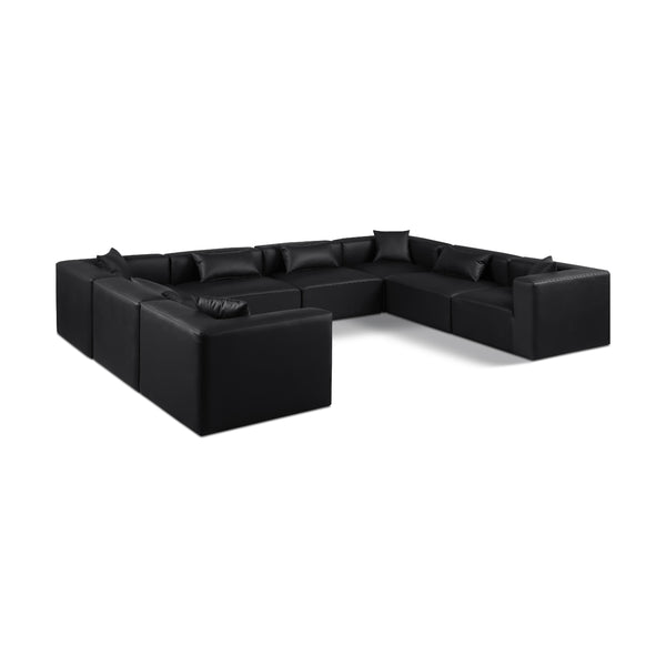 Diamond Modern Furniture Meridian Sectionals Stationary 668Black-Sec8A IMAGE 1