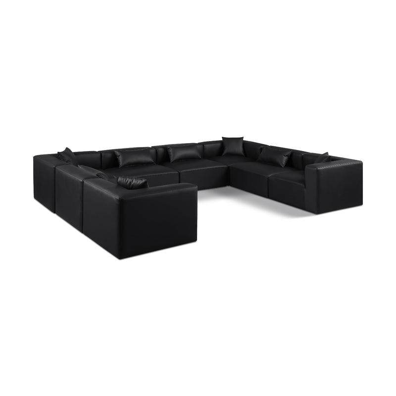 Diamond Modern Furniture Meridian Sectionals Stationary 668Black-Sec8A IMAGE 1
