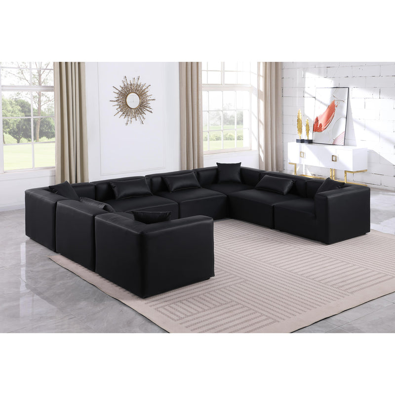 Diamond Modern Furniture Meridian Sectionals Stationary 668Black-Sec8A IMAGE 2