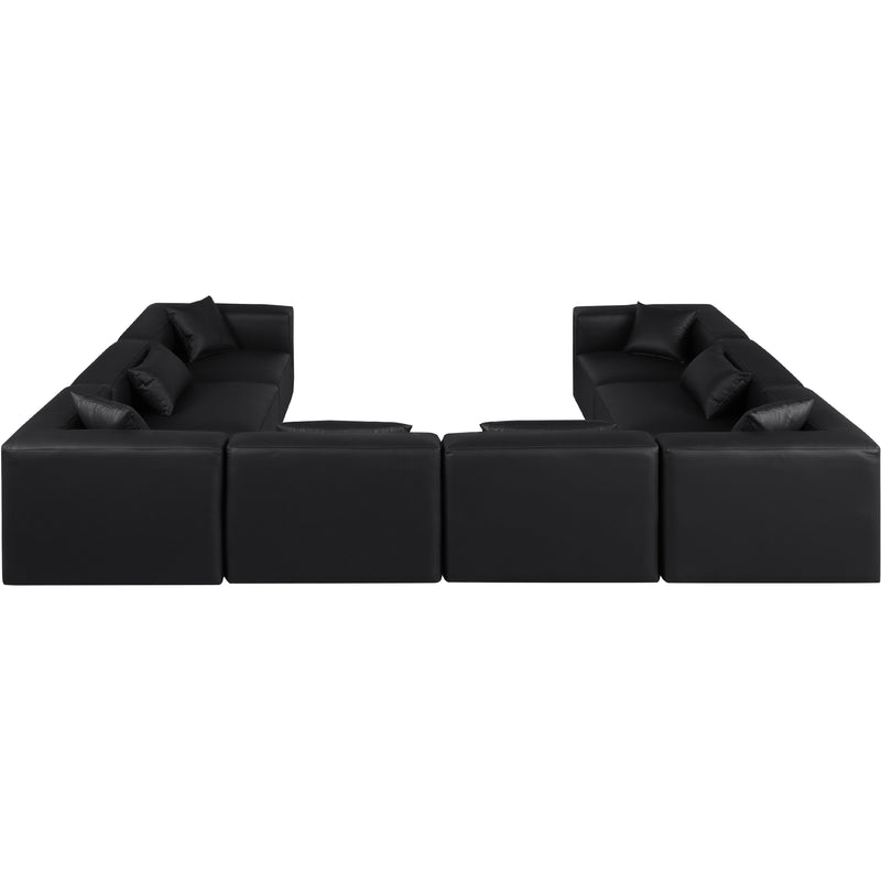 Diamond Modern Furniture Meridian Sectionals Stationary 668Black-Sec8A IMAGE 3