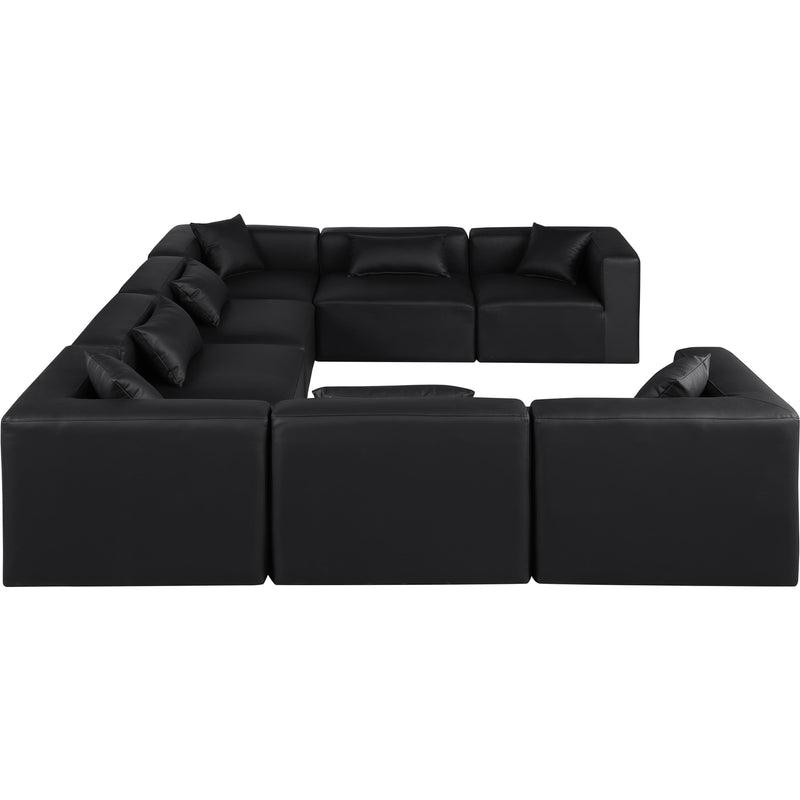 Diamond Modern Furniture Meridian Sectionals Stationary 668Black-Sec8A IMAGE 5