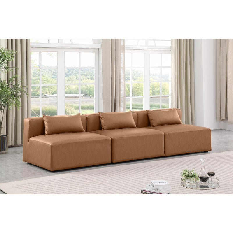 Diamond Modern Furniture Meridian Sofas Stationary 668Brown-S108A IMAGE 2