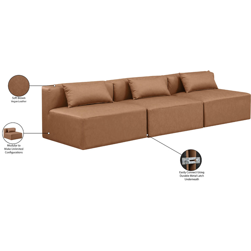 Diamond Modern Furniture Meridian Sofas Stationary 668Brown-S108A IMAGE 7