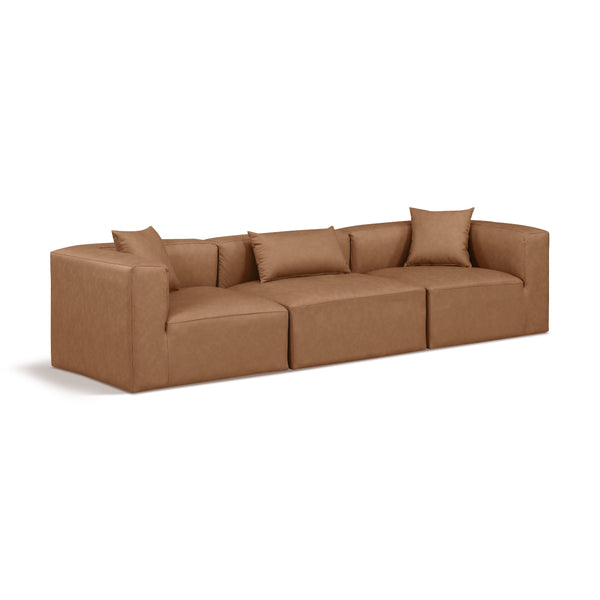 Diamond Modern Furniture Meridian Sofas Stationary 668Brown-S108B IMAGE 1