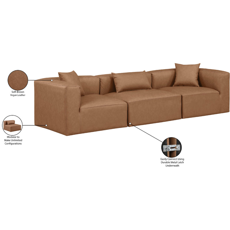 Diamond Modern Furniture Meridian Sofas Stationary 668Brown-S108B IMAGE 8