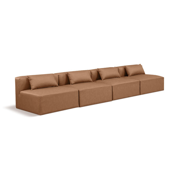 Diamond Modern Furniture Meridian Sofas Stationary 668Brown-S144A IMAGE 1