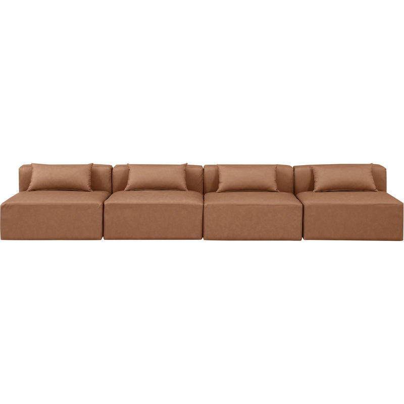 Diamond Modern Furniture Meridian Sofas Stationary 668Brown-S144A IMAGE 4