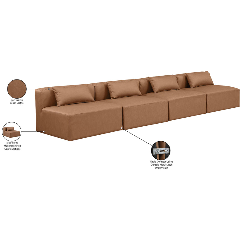 Diamond Modern Furniture Meridian Sofas Stationary 668Brown-S144A IMAGE 7