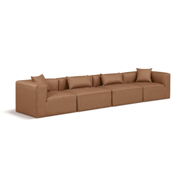 Diamond Modern Furniture Meridian Sofas Stationary 668Brown-S144B IMAGE 1