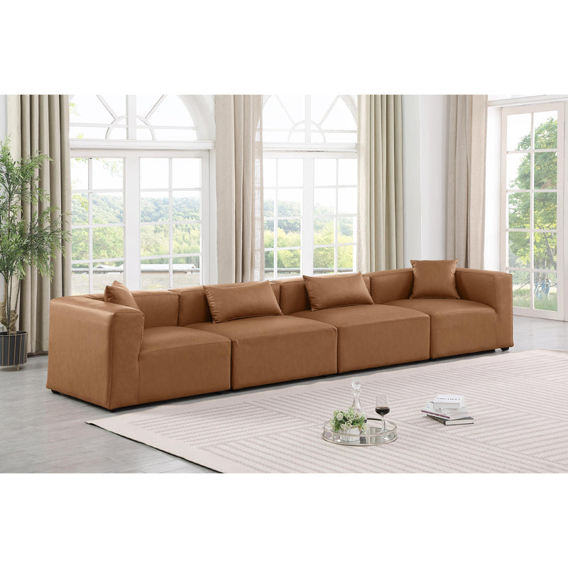 Diamond Modern Furniture Meridian Sofas Stationary 668Brown-S144B IMAGE 2