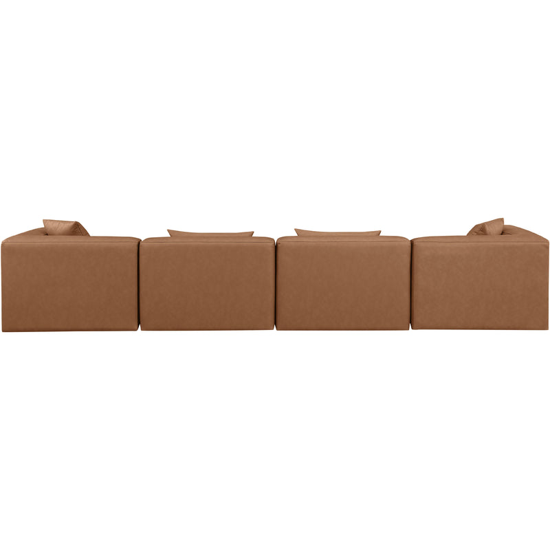 Diamond Modern Furniture Meridian Sofas Stationary 668Brown-S144B IMAGE 3