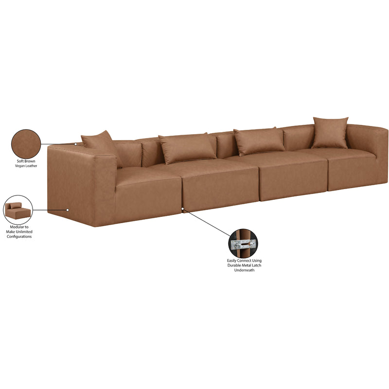 Diamond Modern Furniture Meridian Sofas Stationary 668Brown-S144B IMAGE 8