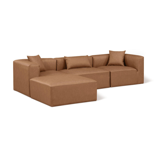 Diamond Modern Furniture Meridian Sectionals Stationary 668Brown-Sec4A IMAGE 1