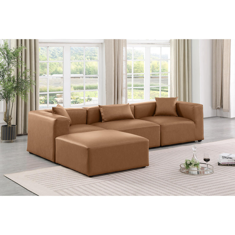 Diamond Modern Furniture Meridian Sectionals Stationary 668Brown-Sec4A IMAGE 2