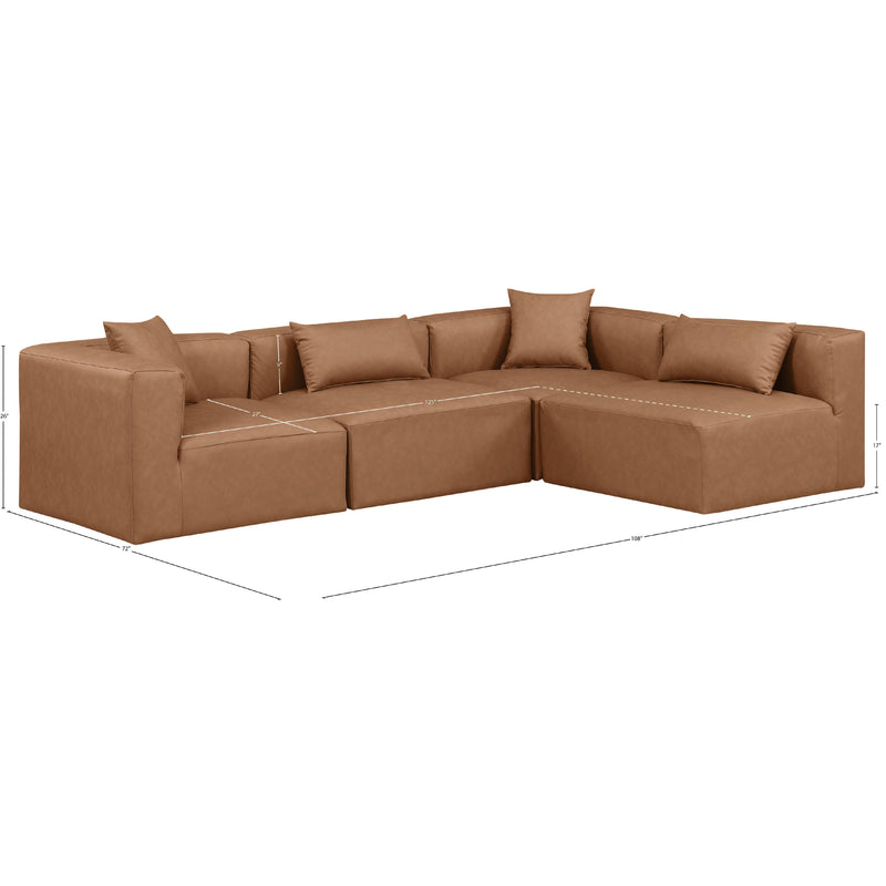 Diamond Modern Furniture Meridian Sectionals Stationary 668Brown-Sec4B IMAGE 10
