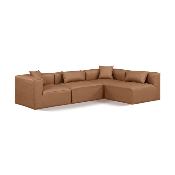 Diamond Modern Furniture Meridian Sectionals Stationary 668Brown-Sec4B IMAGE 1