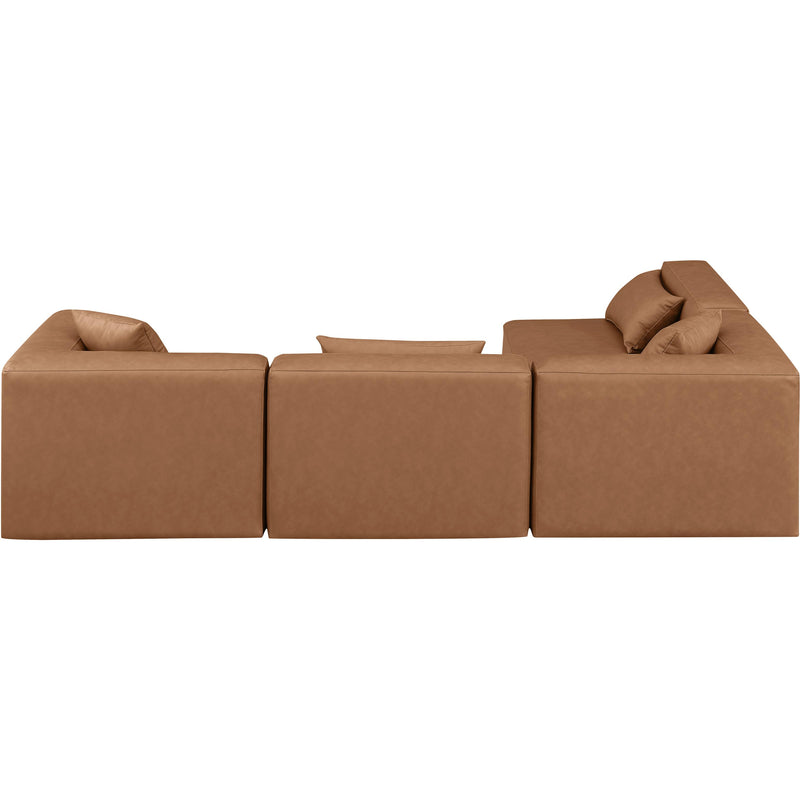 Diamond Modern Furniture Meridian Sectionals Stationary 668Brown-Sec4B IMAGE 3