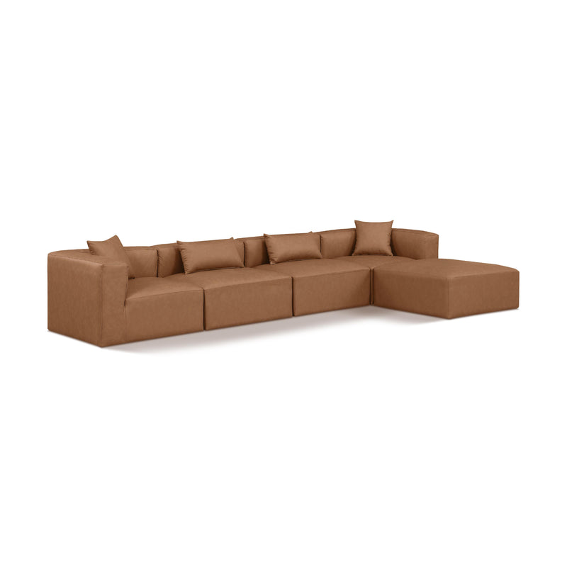 Diamond Modern Furniture Meridian Sectionals Stationary 668Brown-Sec5A IMAGE 1