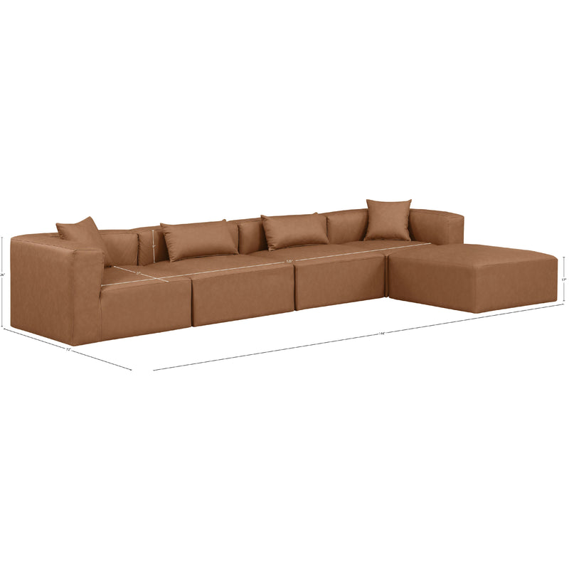 Diamond Modern Furniture Meridian Sectionals Stationary 668Brown-Sec5A IMAGE 9