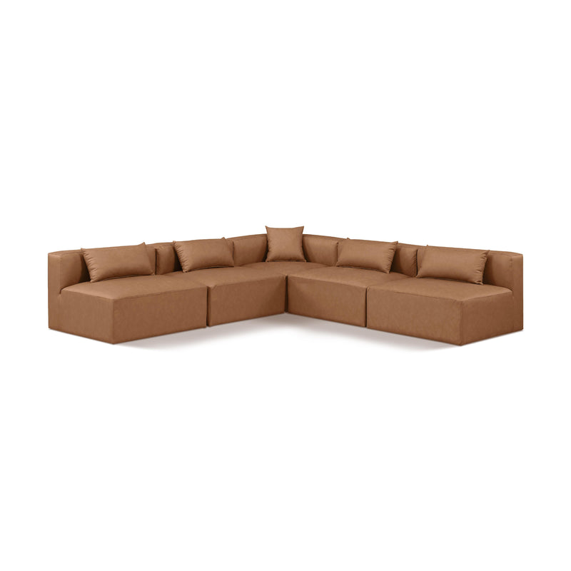 Diamond Modern Furniture Meridian Sectionals Stationary 668Brown-Sec5B IMAGE 1