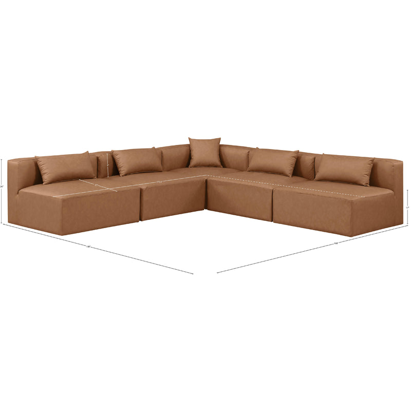 Diamond Modern Furniture Meridian Sectionals Stationary 668Brown-Sec5B IMAGE 9