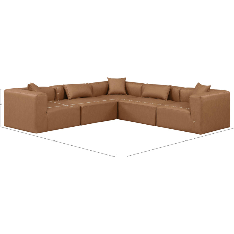 Diamond Modern Furniture Meridian Sectionals Stationary 668Brown-Sec5C IMAGE 10