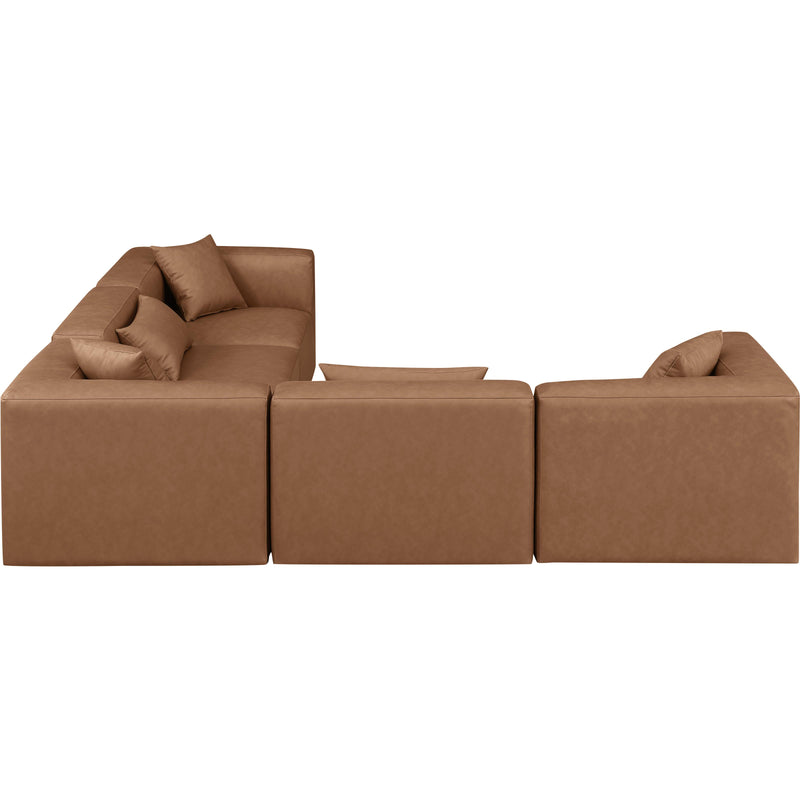 Diamond Modern Furniture Meridian Sectionals Stationary 668Brown-Sec5C IMAGE 5