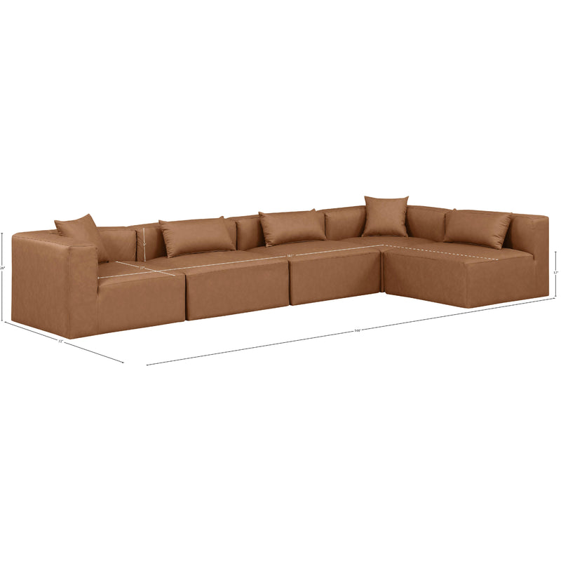 Diamond Modern Furniture Meridian Sectionals Stationary 668Brown-Sec5D IMAGE 9