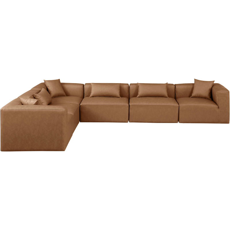 Diamond Modern Furniture Meridian Sectionals Stationary 668Brown-Sec6A IMAGE 3